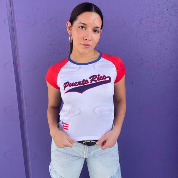Embroidered Puerto Rico Baby Tee, Puerto Rico Shirt