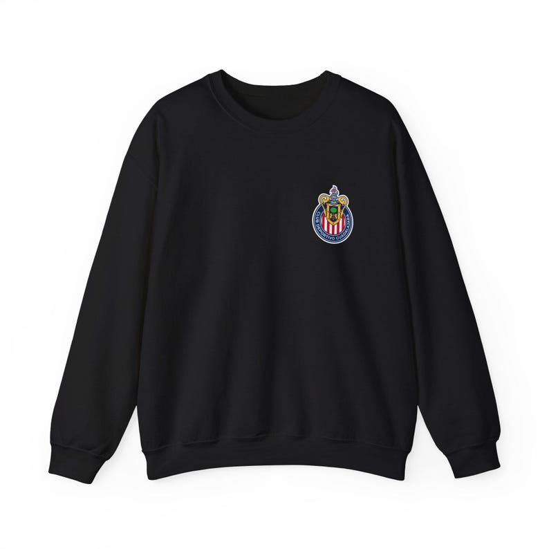 Chivas Guadalajara Logo Graphic Sweatshirt, Retro Chivas Guadalajara Sweater Black