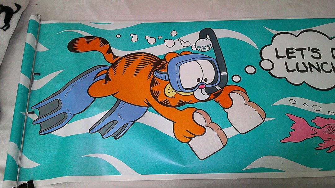 Vintage Garfield in the Sea Wall Decor 1978 United Features - Etsy