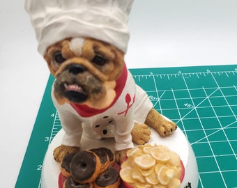 Zelda Wisdom Bulldog Figurine Diet FUHGEDABOUDIT Bulldog Chef Junkfood