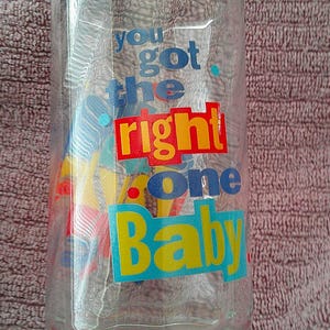 Vintage Diet Pepsi Glass You Got the Right One Baby Uh Huh Clear Tumbler Ray Charles Collectible