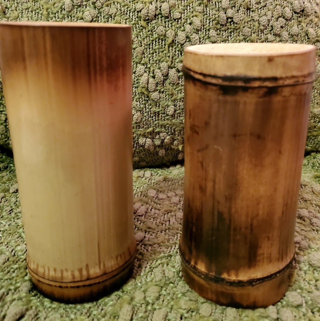 Natural Bamboo Vase Vases Two 2 Etsy