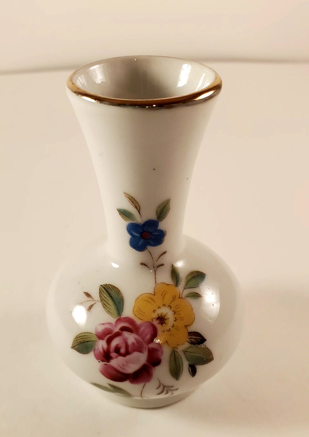 Vintage Mini Bud Floral Vase Porcelain - Etsy