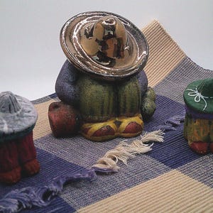 Colorful Sleeping Mexican Sombrero Hat Figures