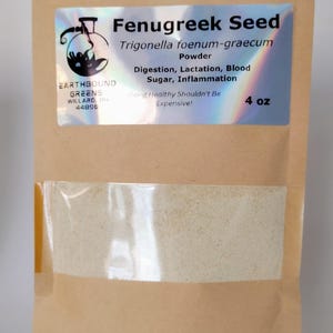 Fenugreek Seed, Powder - Food Grade - 4 oz - 100 Servings!!!