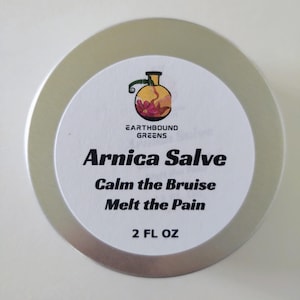 Arnica Salve 2 oz - By EarthBound Greens - All Natural Ingredients