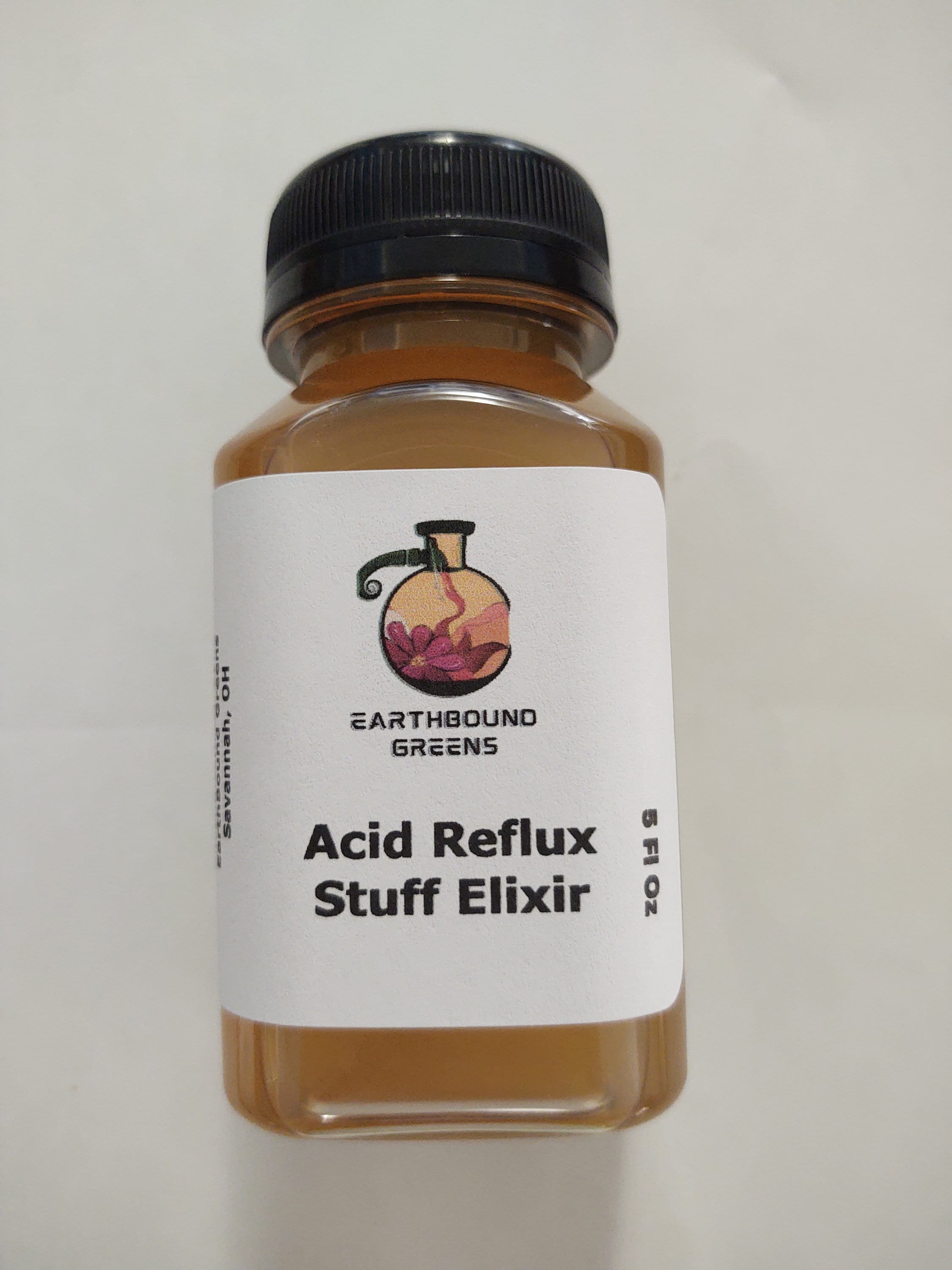 Acid Reflux Stuff Elixir - 5 fl oz -  Heartburn - Indigestion - Digestion Balance - Organic - Leg Cramps