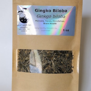 Té de Ginkgo Biloba cortado y tamizado, paquete de 1 oz.