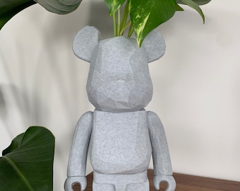 Maceta de ladrillo con forma de oso para suculentas, decoración de escritorio moderna impresa en 3D