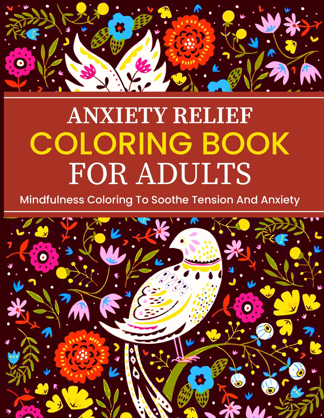 Anxiety Relief Coloring Book for Adults - Etsy