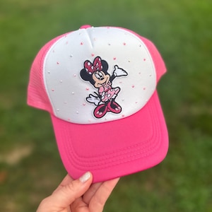Minnie Mouse inspired sparkle trucker hat