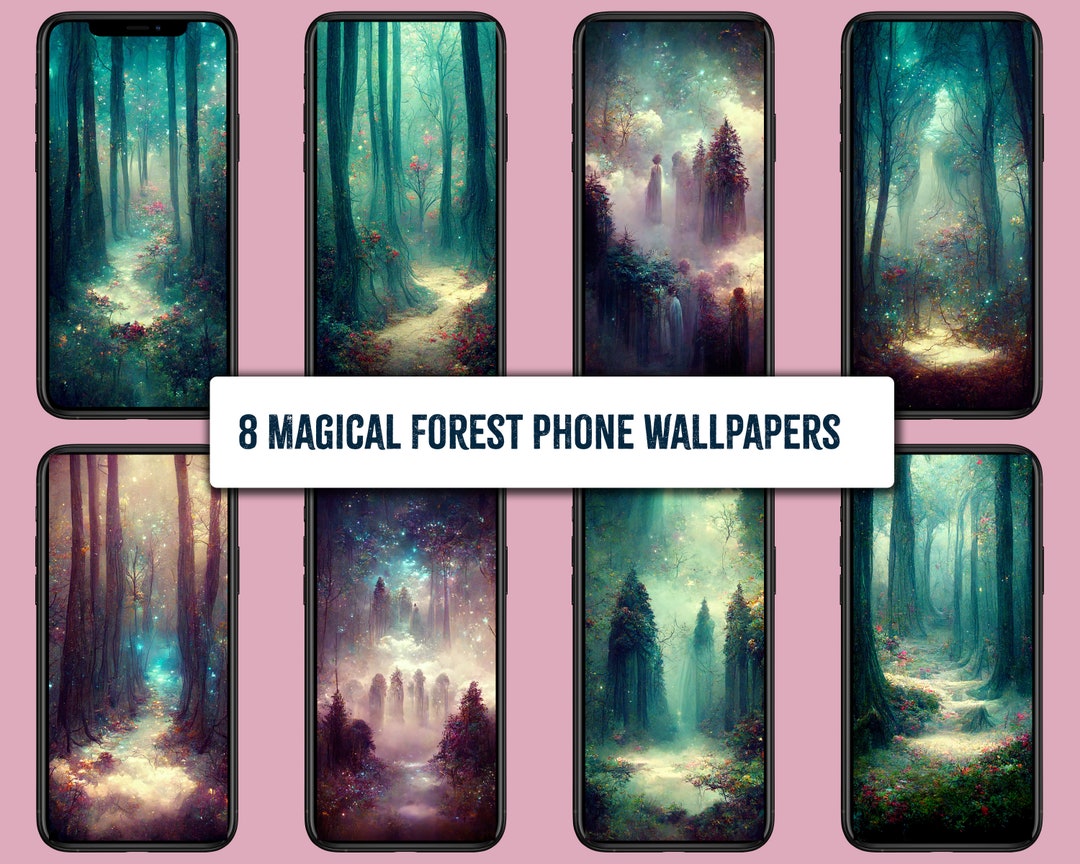 Magical Forest iPhone & iPad Wallpapers | 8 Wallpaper Set | Surreal
