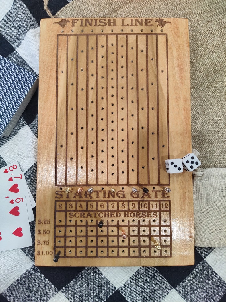 Across the Board Horse Race Dice Race Game Horse Racing Game Etsy