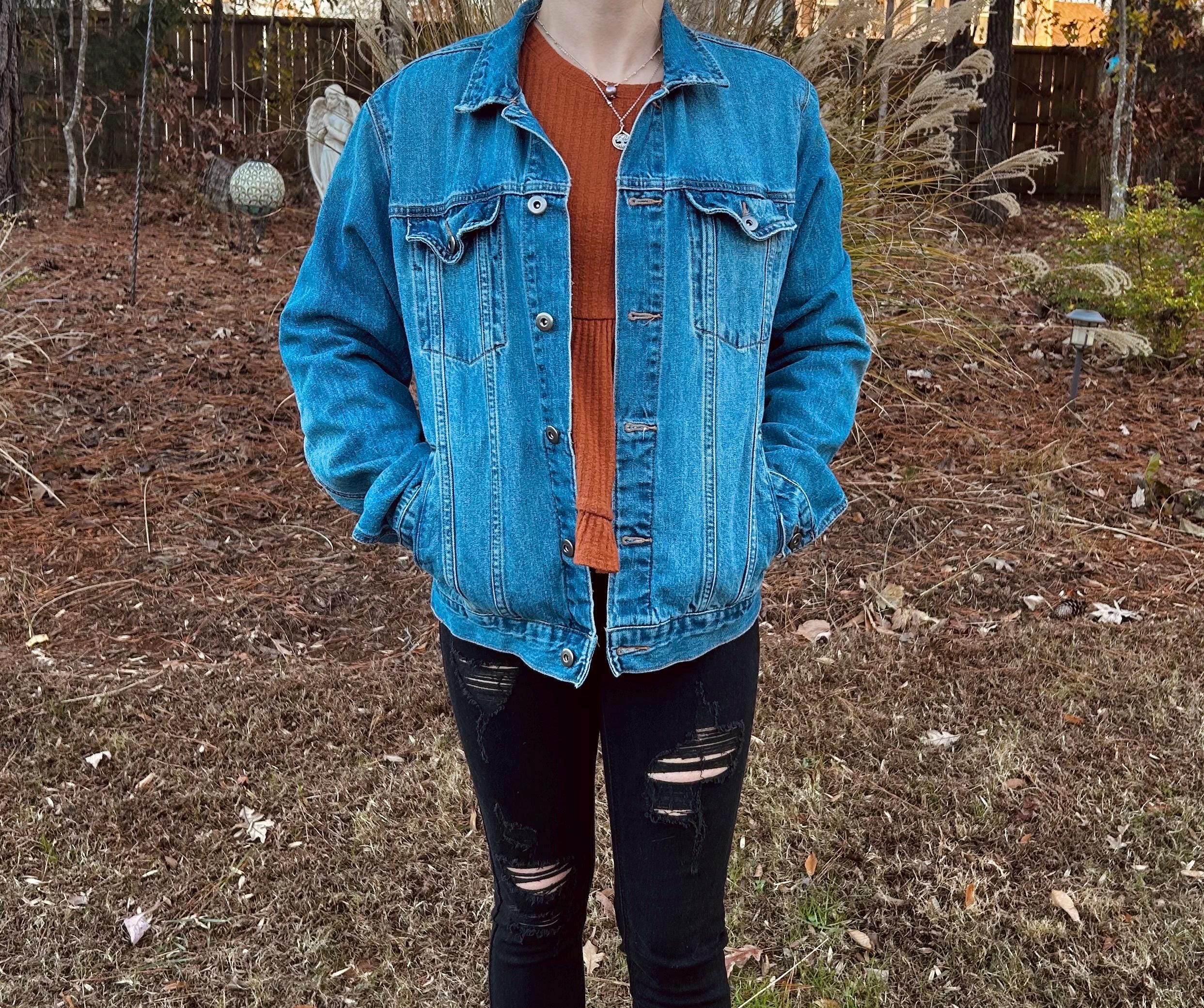 Custom Denim/jean Jacket With Boho Lace Floral Appliques - Etsy