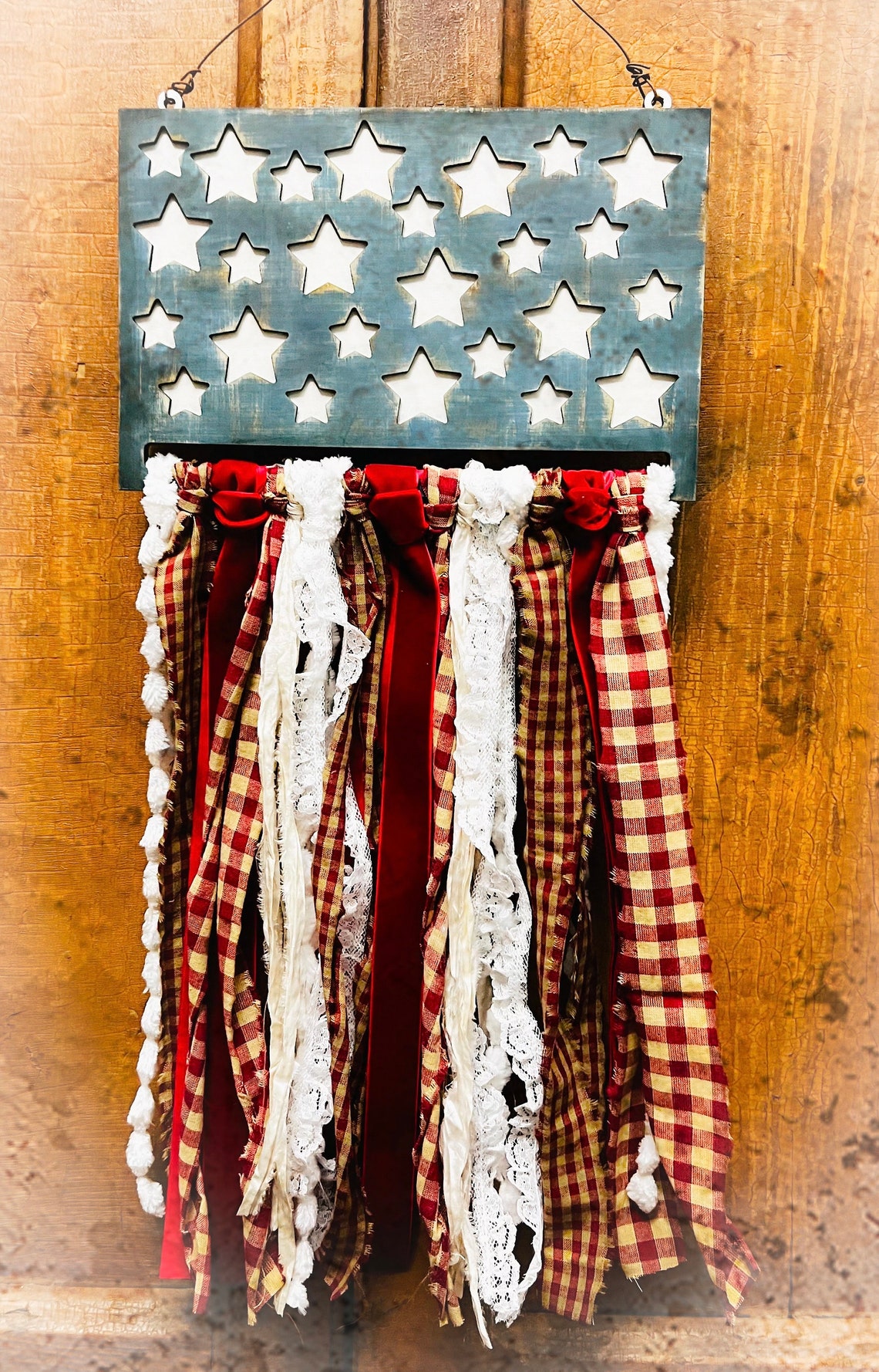 Patriotic Rag Flag DIY Kit #002 - Etsy