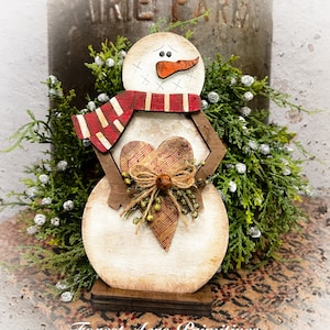 Snowman with heart DIY kit