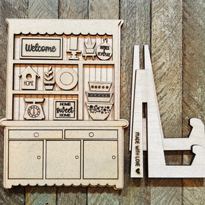 Mini Personalized Kitchen Hutch DIY Kit