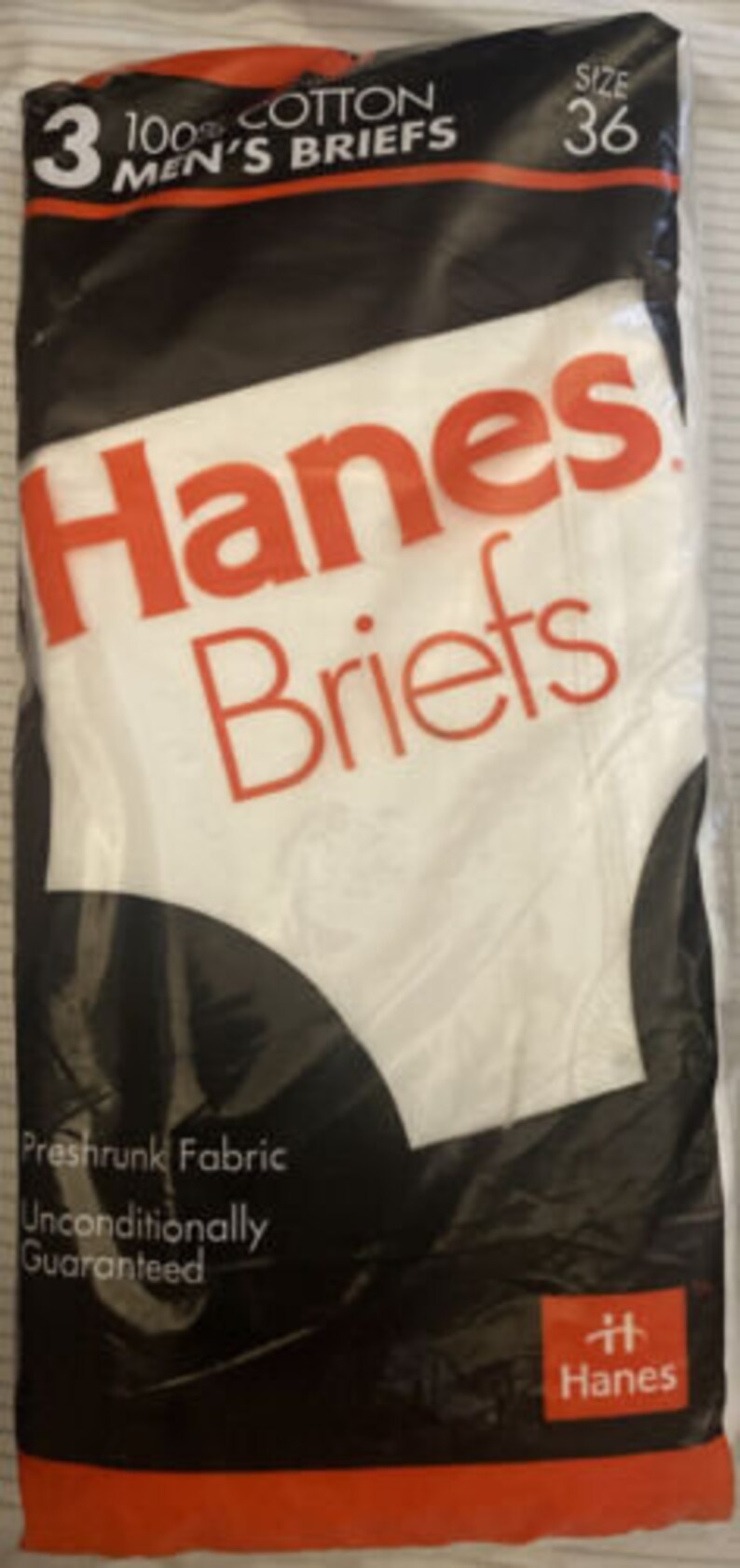 Vintage Hanes Briefs 1992 Men's Underwear 3 Pack Size 36 Etsy