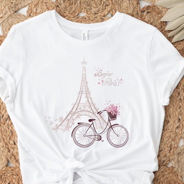 Chemise Paris France, chemise Tour Eiffel, chemise voyage en France, cadeau pour amateur de Paris, chemise prof de musique, cadeaux prof de musique