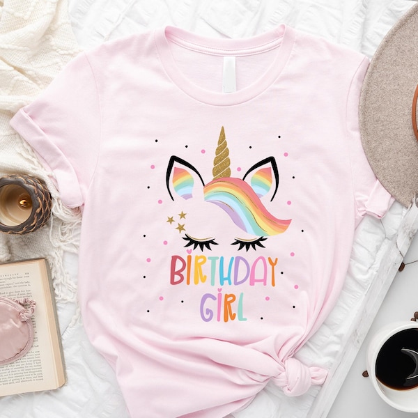 Unicorn Birthday Girl Shirt, Girls Birthday Party, Unicorn Girl Shirt, Birthday Girl Party Shirt, Birthday Shirt, Gift For Girl, Kids Shirt