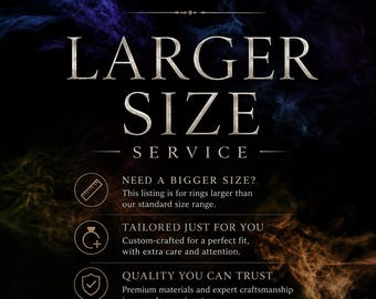 Larger Size Service for Rings – Tailored Fit, Quality Craftsmanship
