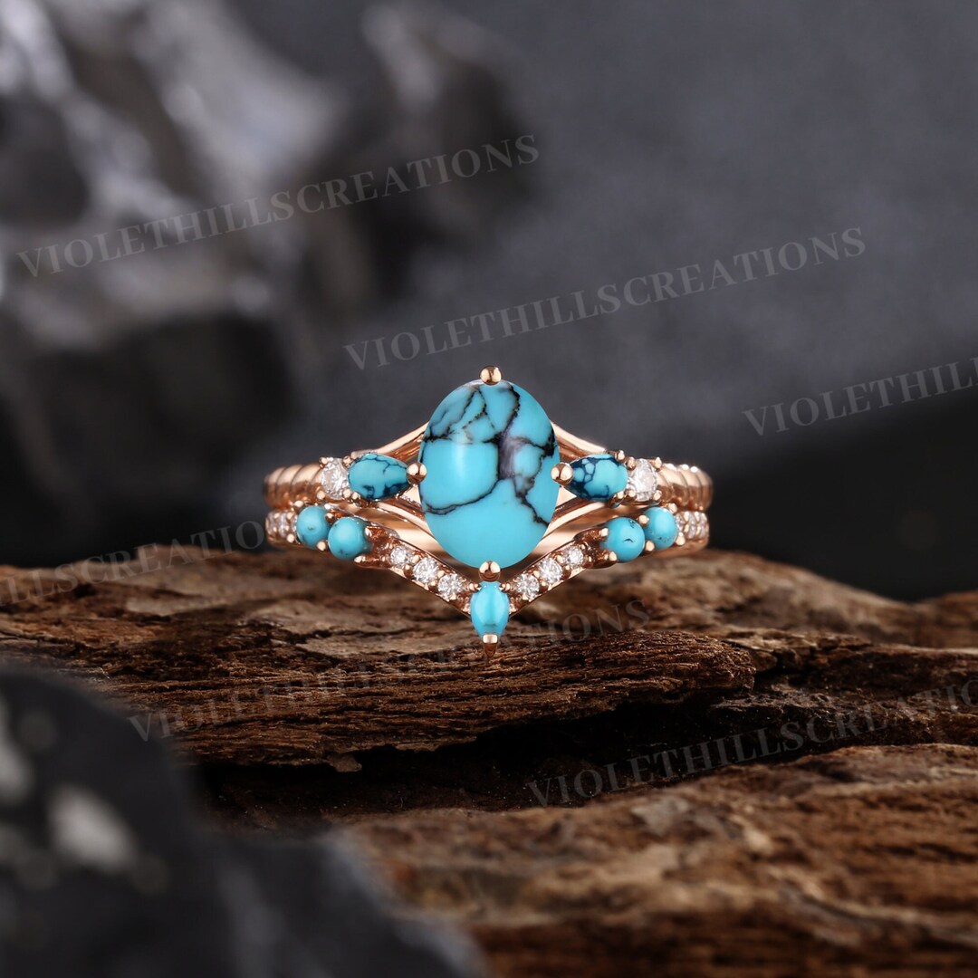 Olivenorma Turquoise Pearl Heart Shape Adjustable Ring