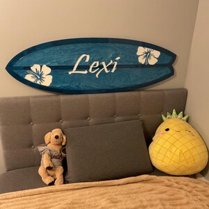 Personalized Epoxy Surfboard Wall Art