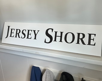 Jersey Shore Wood and Epoxy Sign