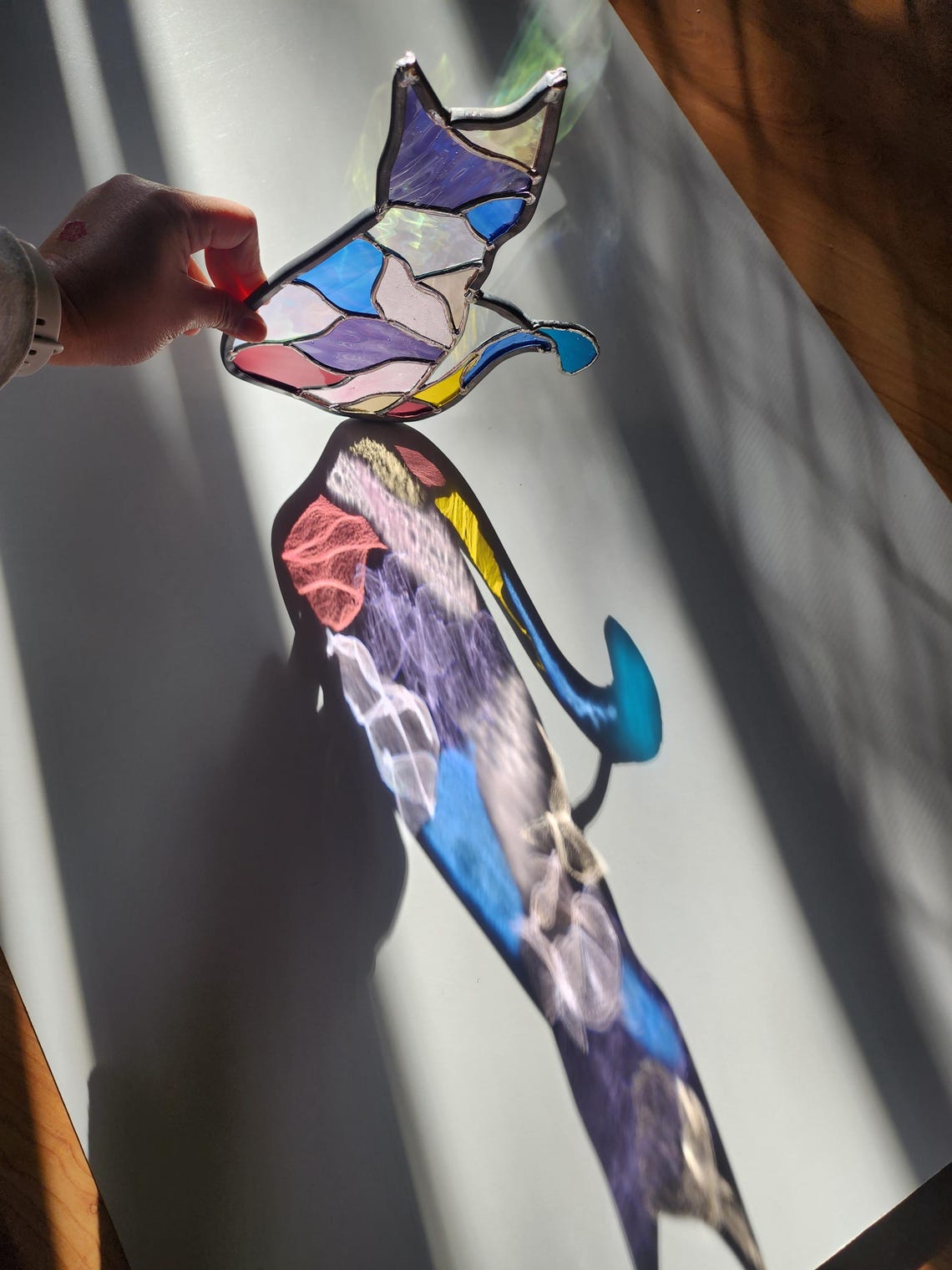 Stained Glass Cat Pattern | Digital Download | DIY Suncatcher Template ...
