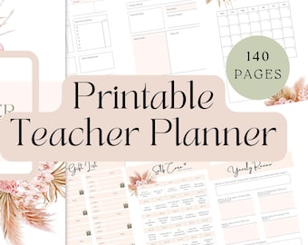 Afdrukbare docentenplanner 2026 - bewerkbare pdf-lesplanner voor docenten