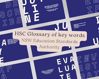 Posterpakket kernbegrippen HSC – typografisch klasdecor (digitale download)