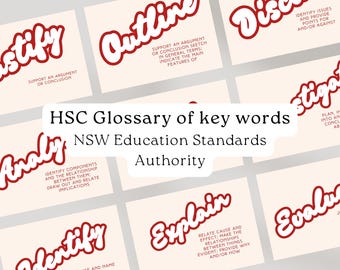 Posterpakket kernbegrippen HSC – typografisch klasdecor (digitale download)