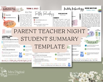 Sjabloon ouderavond, leerlingrapport, bewerkbaar interviewformulier (digitaal)