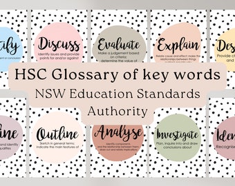 Posterpakket kernbegrippen HSC: decor boho-klaslokaal (digitale download)