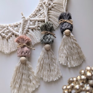 Christmas Gnome | Macrame Christmas Tree Ornament | Christmas Tree Decoration | Boho Accessory | Macrame Gnome