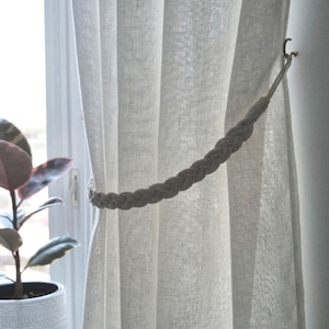 Macrame Curtain Tiebacks | Boho Curtain Holders | 2 Macrame Curtain Holders | Window Treatment Accessory