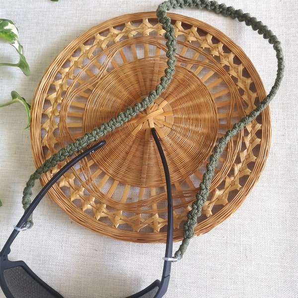 Chaîne de lunettes de soleil | Sangle en macramé pour lunettes | Accessoire boho