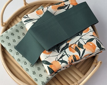 Vivian Whole Cloth Quilt Kit | Peachy Green | DIY Heirloom Baby Blanket | Watercolor Floral sage botanical peach blush woodland aesthetic