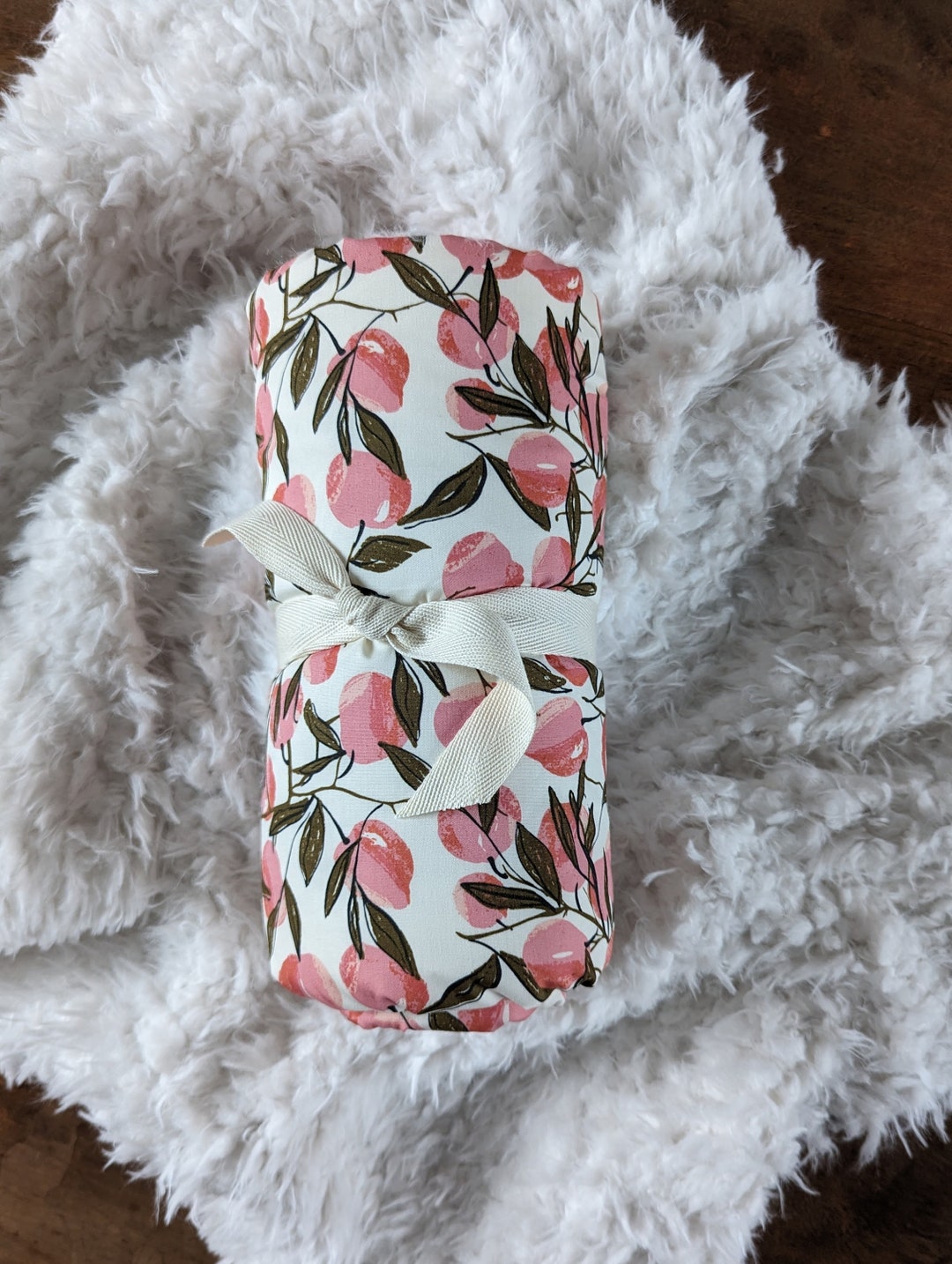 Llama Minky Baby Blanket Playmat Orchard Soft Fluffy Lovey Cottage Core