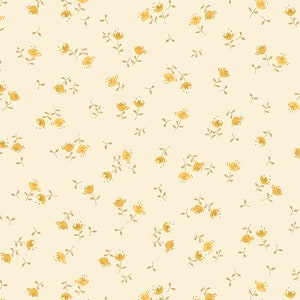 OLIVIA HONEY | fabric by the yard | Designed by Amy Sinibaldi for Art Gallery Fabrics, blender, tiny yellow floral low volume