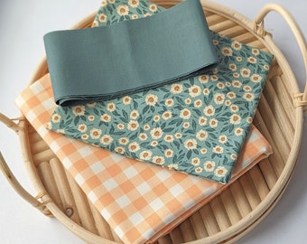 Emma Whole Cloth Quilt Kit | DIY Heirloom Baby Blanket | Watercolor Floral sage blush woodland aesthetic nursery