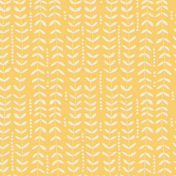 KELP SUNSHINE | fabric by the yard | Sirena by Jessica Swift for Art Gallery Fabrics pineapple banana sunflower yellow bright sun shiny day