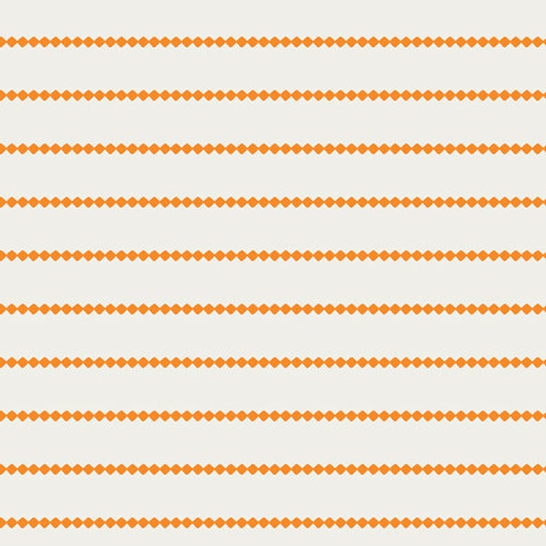 SEASIDE STRIPES TANGERINE | fabric by the yard | Summerside by Dana Willard for Art Gallery Fabrics orange geometric tile stripe diamonds