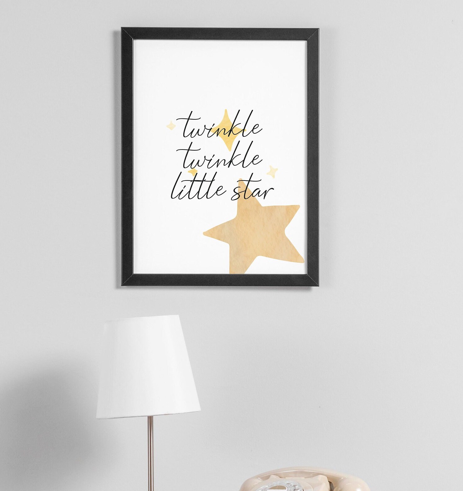 Twinkle Twinkle Little Star Quote Print for Wall Art Home Decor Nursery ...