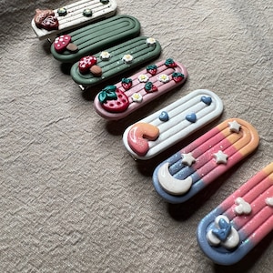 Girls Handmade Clay Hair Clips
