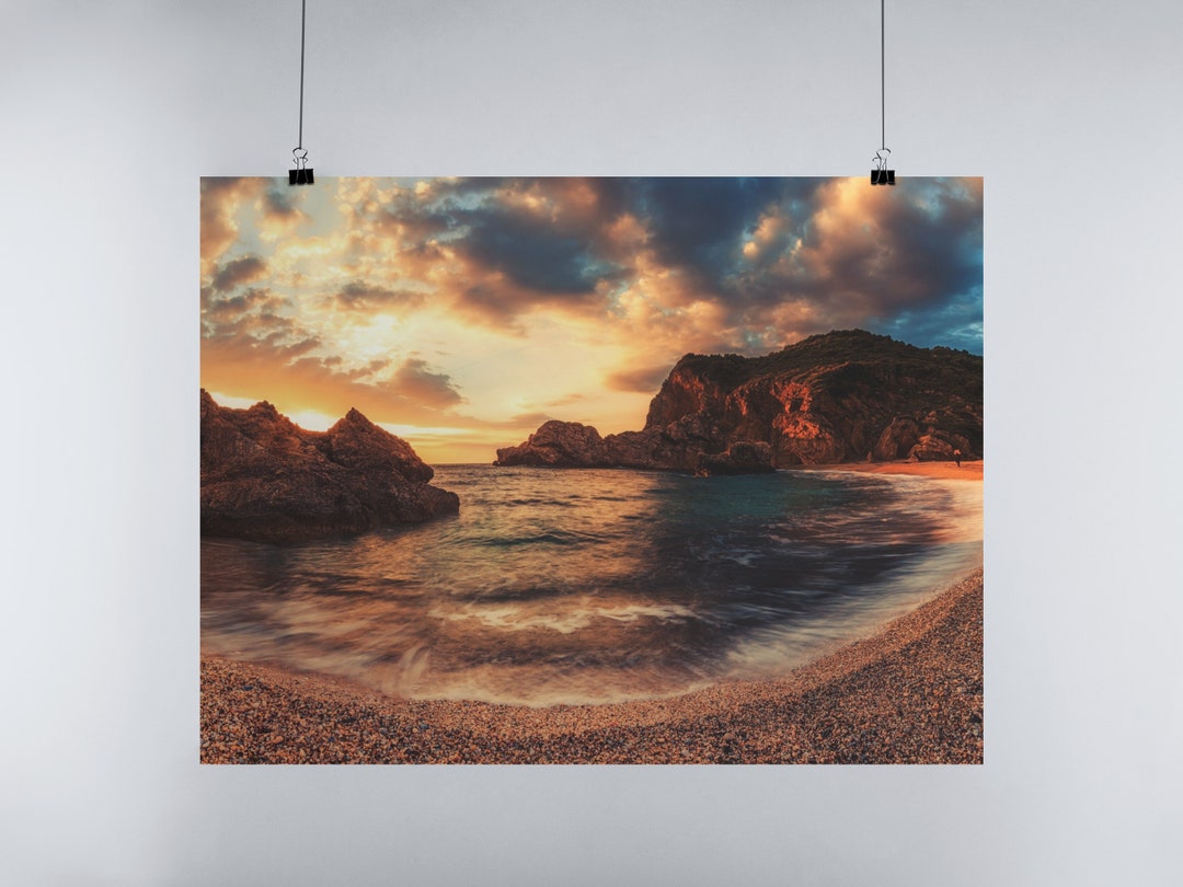 Greece Ocean Landscape Digital Print - Etsy