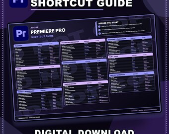 Przewodnik po skrótach Adobe Premiere Pro: ściągawka do edycji wideo do druku dla systemów Windows i Mac