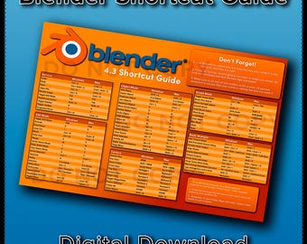 Blender3D Essential Shortcut Guide | 3D-Modellier-Spickzettel (Digitaler Download)