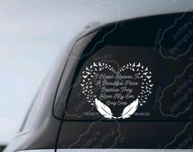Memorial Car Decals Etsy