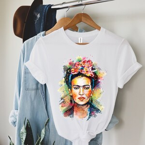 Face Line Art Shirt, Frida Shirt, Frida Line Art Shirt, Kahlo Tshirt, Face Line Art Tee, Frida Kahlo shirt, Frida Kahlo Portrait T-shirt image 3